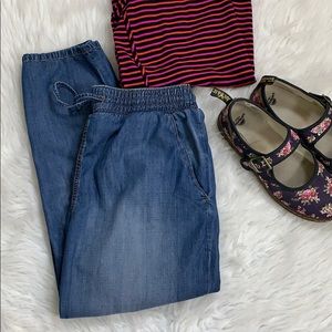 GAP Cropped Denim Joggers